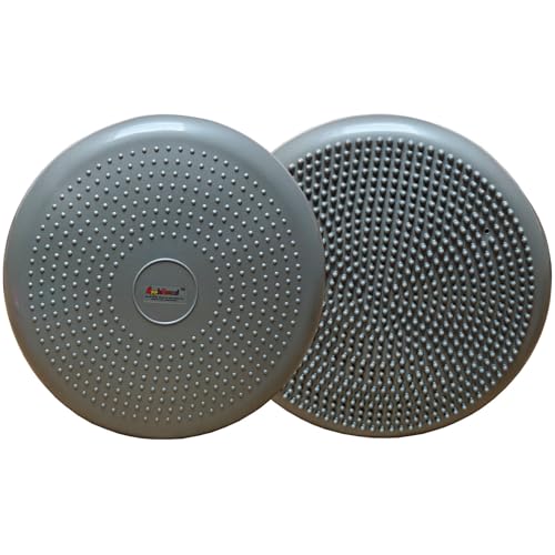 Image of AppleRound Inflated Wobble Cushion with Hand Pump, Air Stability Board (Extra Thick), Core Balance Disc for Adults, Sensory Wiggle Seat for Kids, Flexible Seating for All Age, 13.5in / 34cm Diameter