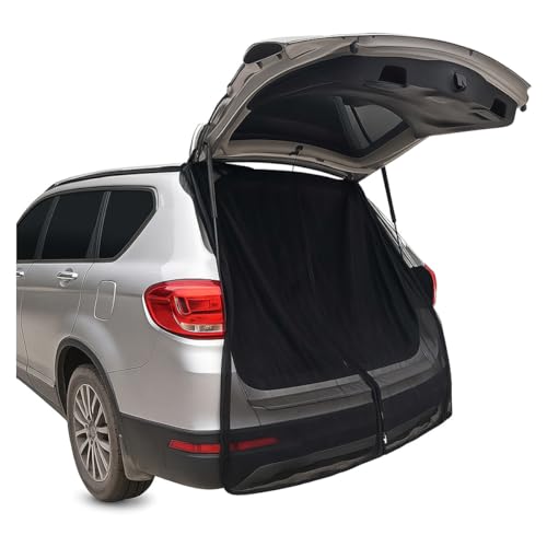TNAIYH Car Tailgate Mesh Screen, Breathable Magnetic Vehicle Mesh Tent for Tailgate UV Sun Protection, Portable Privacy Automotive Net Cover Accessories, Universal for SUV RV Truck