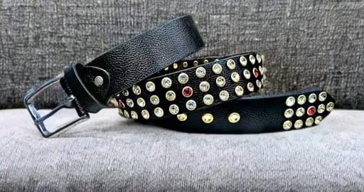 Luxury Diamond Studded Leather Belt for Men, Women, Decorative Design, Fashion Accessory, Gift2
