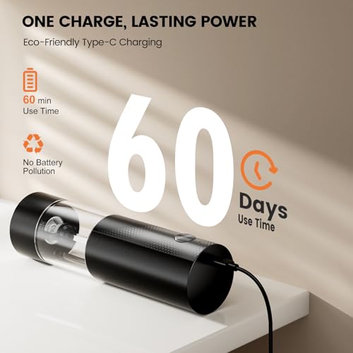 Image of Electric Salt and Pepper Grinder Set - Rechargeable Automatic Salt and Pepper Shakers, Kitchen Appliances with External Adjustable Coarseness, Larger Hopper for Cooking, Home Gifts(2 Pack,Black /White)