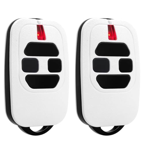 Juego de 2 mandos a distancia para puerta de garaje (433,92 MHz, compatible con DEA GTI2/4, GT2/4, Mio TR2/4, Mio TR2N/4N, mando a distancia para puerta de garaje (2, blanco)