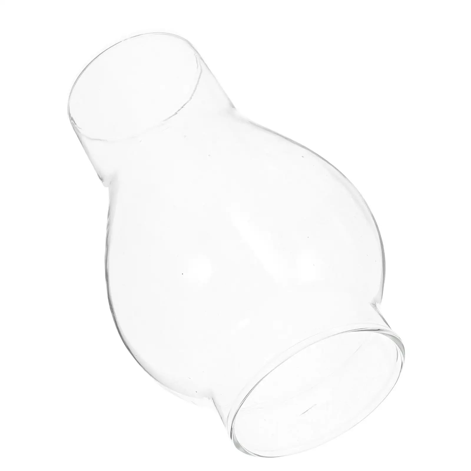 Frosted Glass Oil Lamp Chimney Windproof Hurricane Shade Replacement for Lamps Decorative Transparent Globe Vintage Style Light for Oil Lanterns