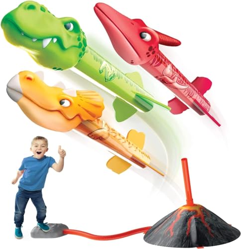 LAWAN Dinosaur Blaster/Lanzacohetes para niños - Lanza...
