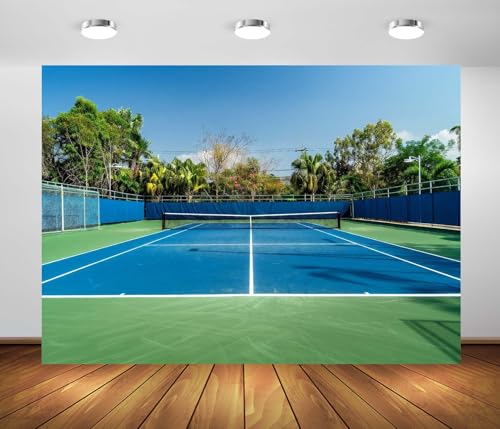Fondo Tenis 7x5ft Azul Verde miniatura 2