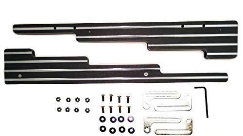 Pirate Mfg Ball Milled Black 2-Tone Aluminum Spark Plug Wire Looms Holders SBC BBC 302 350