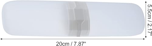 Miniatura 4 de VOCOSTE Estuche para cepillos de dientes, estuche para cepillos de dientes de viaje, plástico, blanco transparente, 7.87 x 2.17 pulgadas