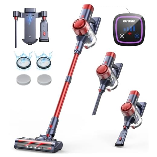 BuTure Cordless Vacuum Cleaner - 450W 33Kpa with Auto Mode Docking Station, Stick Vacuum Cleaner Handheld Wireless Household Vacuum Cleaner for Pet Hair Carpet and Hard Floor