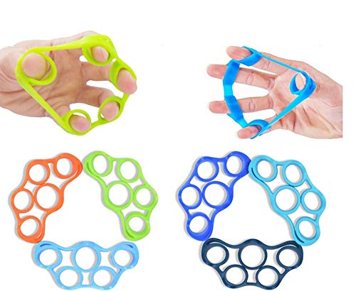 Fortalecedor de preensão de mão, exercitador de dedo, treinador de força de preensão (6 PCS), novo m