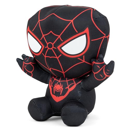 Image of Mirada Marvel Black Spiderman Soft Plush Toy - 23cm | Official Licensed Superhero Stuffed for Kids, Boys & Girls | Super Soft Cuddly Character Toy for Fans | Ideal for Birthday Gifts /Christmas /Diwali