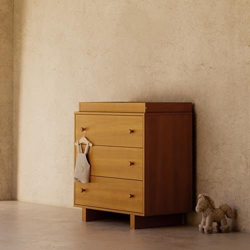 Image of Storkcraft Texas 3 Drawer Chest with Changing Table Topper, Almond