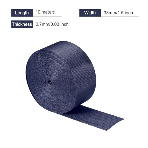 Image of Nylon Webbing Strap, 10 Metres, 1 inch /1.5 inch /2 inch Width, 0.7 mm Thickness (Grey, 1.5 inch)