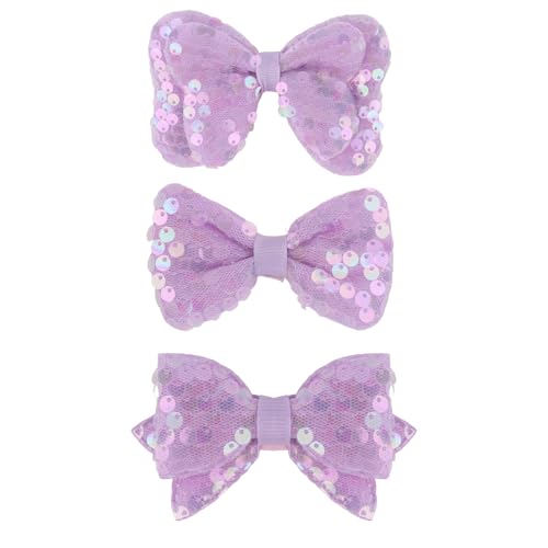 Pinzas para cabello moño brillante púrpura 3 unidades miniatura 7