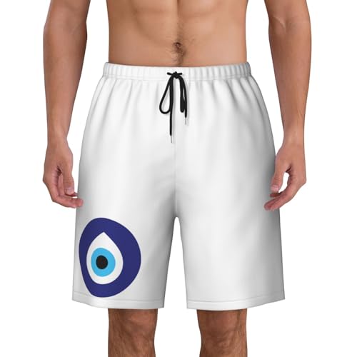 Turkish Evil Eye Mens Swim Trunks Quick Dry Board Shorts 7" - Hawaii Beach Swimwear4