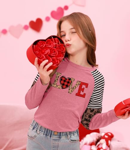 Image of BesserBay Girls St Patrick's Day Raglan Shirt Irish Sequin Lucky Stripe Shamrock Graphic Top 4-14 Years