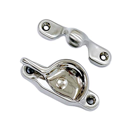 QCAA Forged Brass Sash Lock in Solid Brass, CTC 2", Satin Nickel Brushed US15, 1 Pack, 1pack