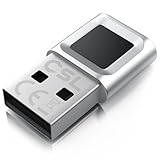 CSL - USB Fingerabdrucksensor für PC - Fingerprint Key - bis zu 10 IDs – kompatibel mit Windows 11 – unterstützt bis zu 10 IDs – Plug & Play – Rundumerkennung – Aluminium