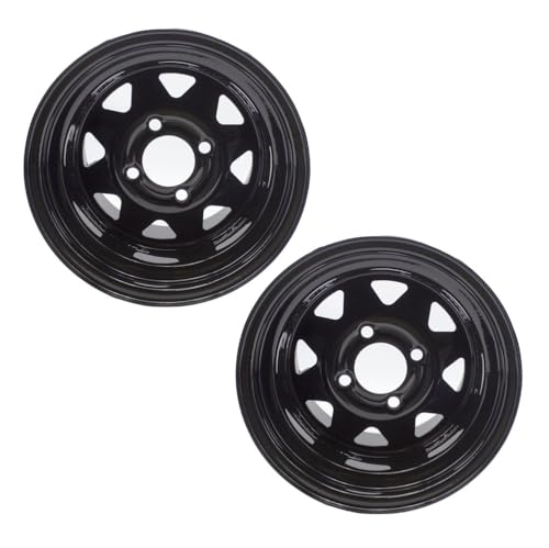Front Rear 12x8.5 WHEEL RIMS 4/4 for Zero Turn Mowers Garden Lawn Tractors Heavy equipment 12 x 8.5 ATV RTV Rim 4 Lugs Bolt Circle 4 inch,backspace 2.5 inch,Pack of 2
