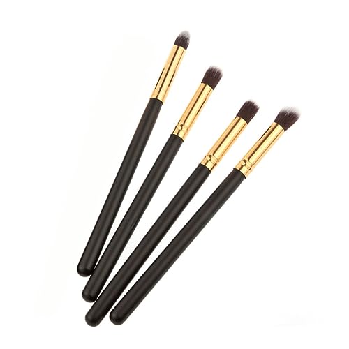 Angoily 4pcs Eye Kit Eyeshadow Brush Set Portable Design Soft Horse Hair Makeup Brush for Travel Cosmetics