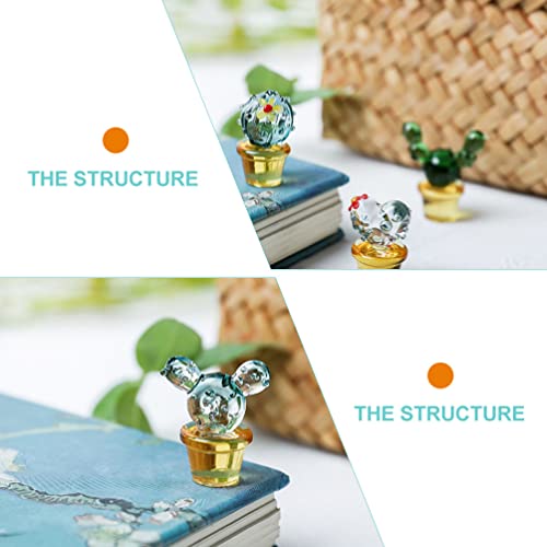 Alipis 5 Pezzi Mini Figurine in Vetro Soffiato