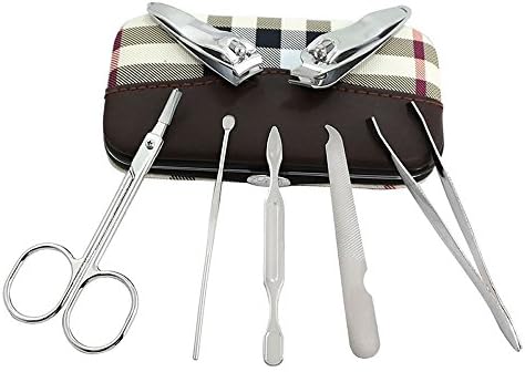 Nail Clipper Travel Set, 7 in 1 Stainless Steel Professional Manicure & Pedicure & Grooming Kits