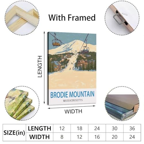 Affiche Brodie Mountain Massachusetts 30x45cm pour mur vide - 2