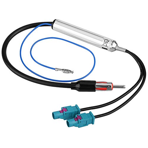 Antena de radio de coche, plástico + metal Radio de coche Adaptador de antena aérea estéreo Fakra dual a cable Din macho OEM SKAA-39D