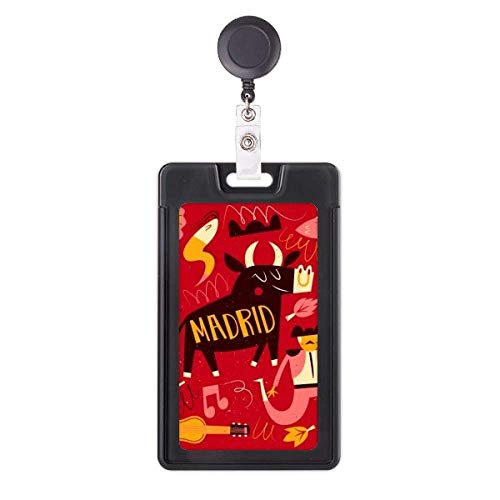 Porte-badge rétractable Madrid pour ne plus perdre sa carte avec étui corrida
