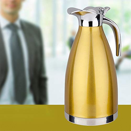 HEMOTON Garrafa térmica de aço inoxidável 2L para café, garrafa térmica para bebidas, garrafa térmic