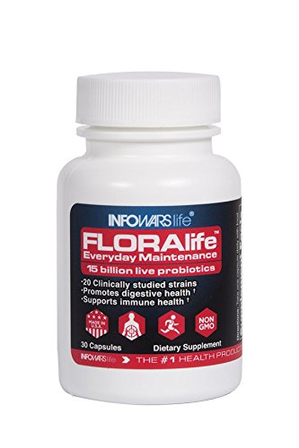 Infowars Life - FLORAlife Everyday Maintenance Probiotics 15 Billion (30 Capsules) – Supports an Healthy Digestive System