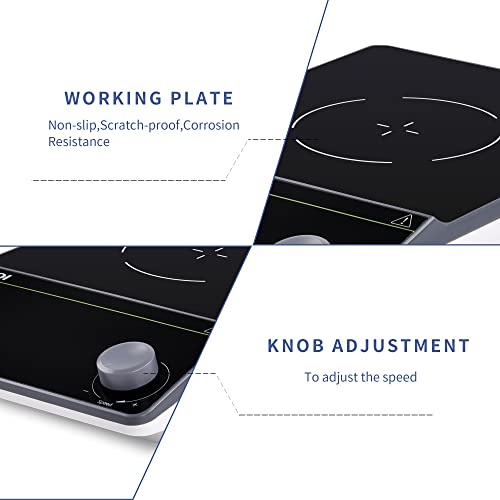 Image of Magnetic Stirrer 5.9 inch Magnetic Stir Plate with Stir Bar 200-1600RPM Max Stirring Capacity 5000ml Magnetic Stir Plate Magnetic Mixer Lab Stirrers (No Heating)