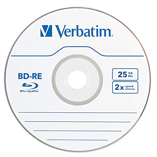 Verbatim BD-RE Single Layer Blu-ray Rohlinge 25 GB, Blu-ray-Disc mit 2-facher Schreibgeschwindigkeit, mit Kratzschutz, 5er-Pack Jewel Case, Blu-ray-Disks für Video- und Audiodateien – Bild 3