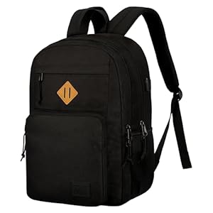 KEOFID Laptop Rucksack für Herren Damen, Großer Schulrucksack für Jungen, Mädchen und Teenager, Anti-Diebstahl Computer Rucksack, 15,6 Zoll Laptop, Handgepäck Rucksack(Schwarz)