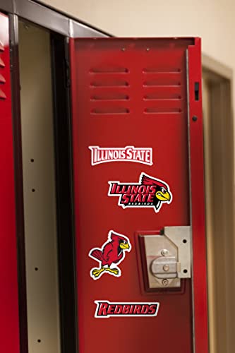 Image of Illinois State University 8ct Vinyl Large Deluxe Stickers Variety Pack - Laptop, Water Bottle, Scrapbooking, Tablet, Skateboard, Indoor /Outdoor - Set of 8