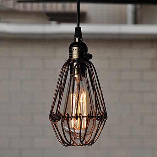 Lustre suspension rétro E27 style industriel pour éclairage de restaurant - 7