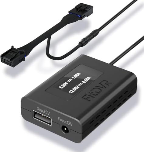 Adaptador de corriente para cámara de salpicadero de 16 pines con salida USB de 5V y 12V D3-011