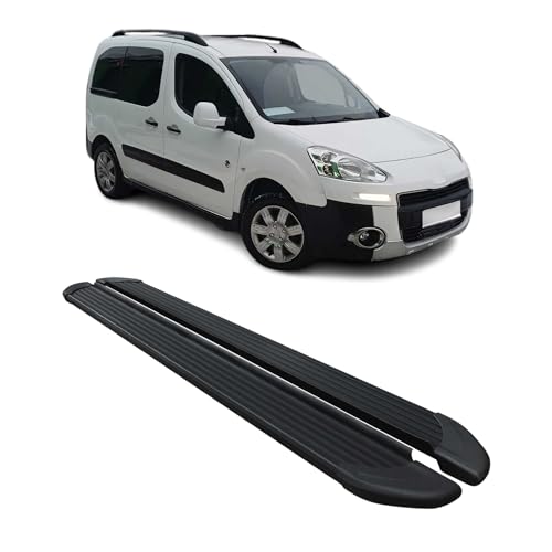 Marchepieds Latéraux pour Peugeot Partner Tepee 2008 à 2018, Marchepied latéral de Voiture en Aluminium, 2 Pcs
