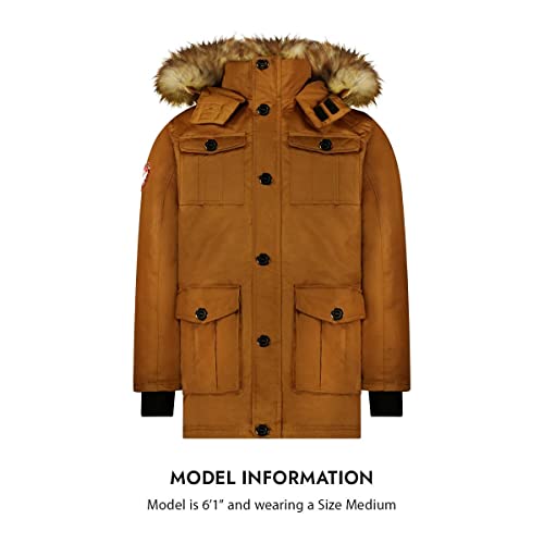 CANADA WEATHER GEAR Parka Coat for Men-Insulated Winter Jacket w/Faux Fur Hood2