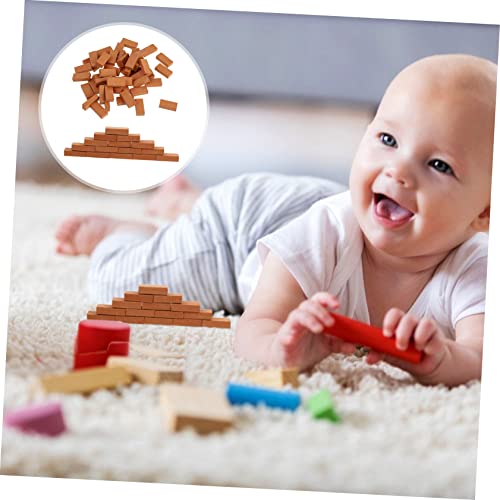 VILLCASE 100 Pçs Mini Tijolos Mini Decoração Para Crianças Conjunto De Mesa Para Crianças Mini Tijol