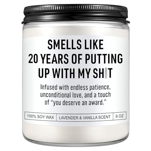 Karply Funny 20 Year Anniversary Candle for Him, Her, 20th Anniversary...