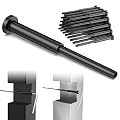 BLIKA 20 Pack 4"x4" Black Invisible Cable Railing Kits, 1/8" Black Stainless Steel Invisible Receiver and Swage Stud End, Deck Stair Threaded End Fitting for 2"x2", 4"x4" Wood/Metal Posts