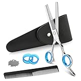 KYG Effilierschere Haarschere 5,5 Zoll Scharfer & Präziser Schnitt Edelstah Haarschnittschere für den Salon zu Hause Perfekter Haarschnitt für Damen Herren Kinder