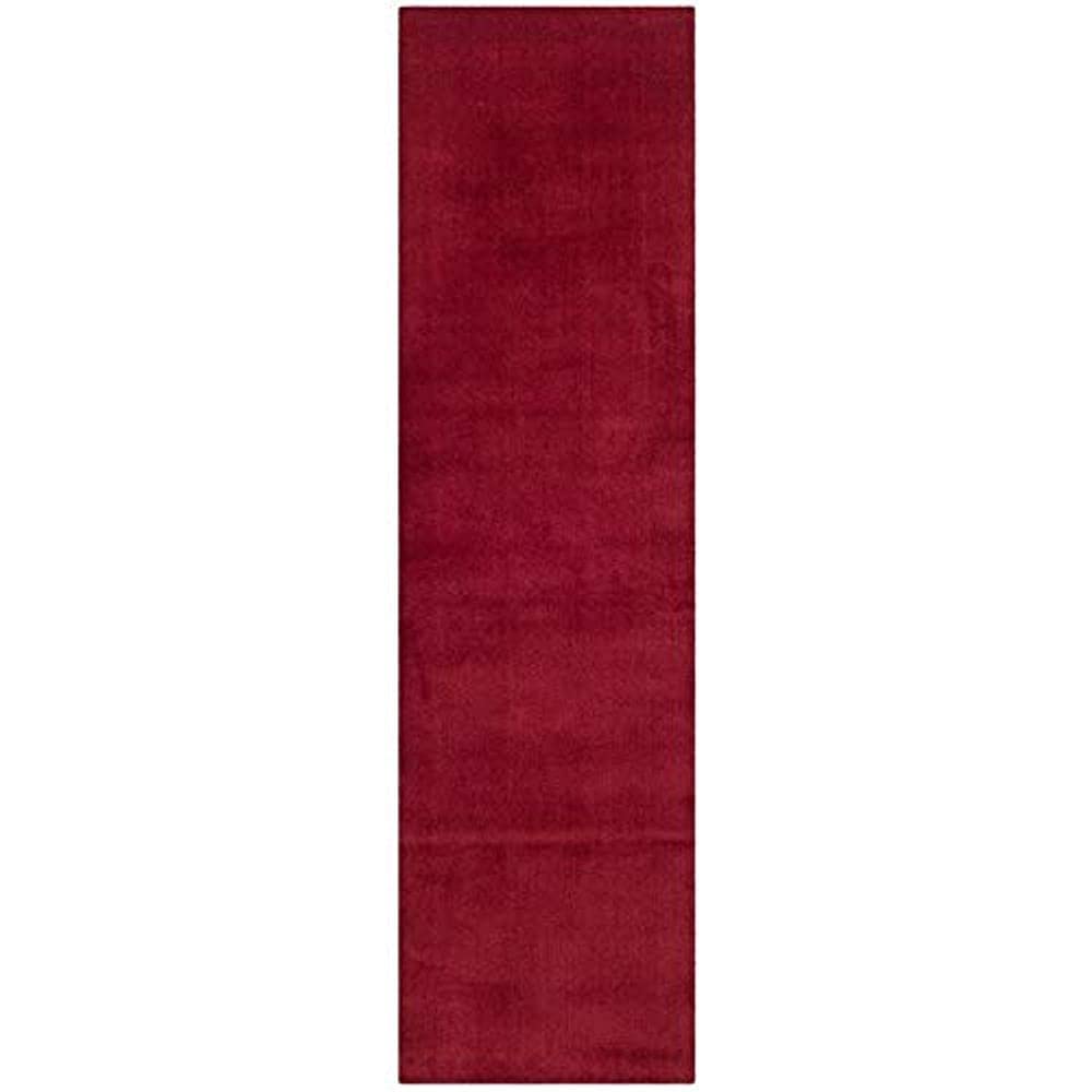ZARACARPETS; 'can Change The Floor Solid Plain Hand Made Rugs Runner Size 2 Feet by 6 Feet (2x6 feet) Blood Red