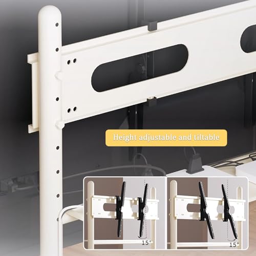 Soporte móvil de TV ajustable en altura y con ruedas miniatura 3