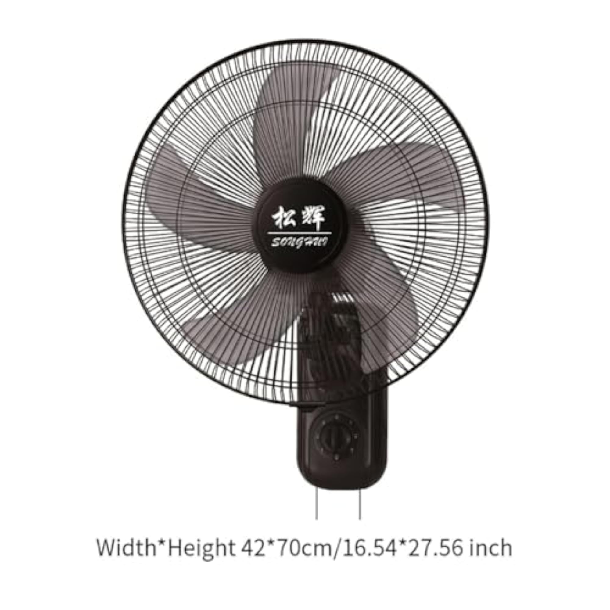 Wide Angle Air Supply Wall Fan for Bedroom & Dorm, Green