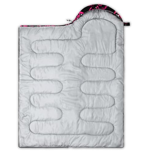 Image of QOOMO Axolotl Cute Camping Sleeping Bags,3 Season Warm & Cool Weather,Lightweight,Waterproof Sleeping Bags for Adults & Kids,Traveling,and Outdoors