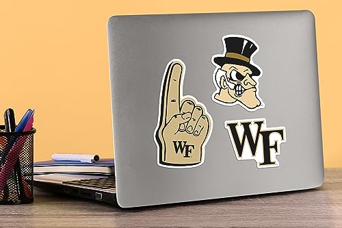 Image of Wake Forest University 9ct Vinyl Large Deluxe Stickers Variety Pack - Laptop, Water Bottle, Scrapbooking, Tablet, Skateboard, Indoor /Outdoor - Set of 9