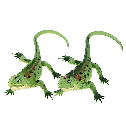 JOINPAYA 2pcs Sounding Simulation Lizard Figurine Realistic