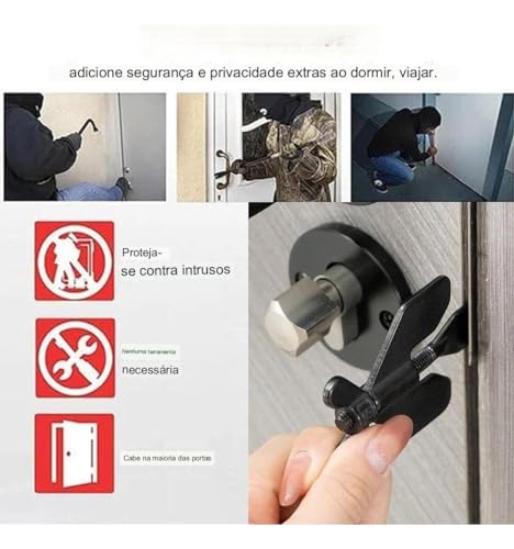 Trava de porta Portátil, fechadura para viagem, fechadura de porta de Hotel, fechadura para AIRBNB,