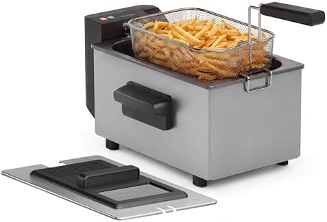 Tristar Fritteuse, 3 Liter, Cool Zone Technologie, Verstellbarer Thermostat bis 190°C, Spülmaschinenfeste Teile, Sichtfenster, Kabelaufbewahrung, Überhitzungsschutz, Kompaktes Desi
