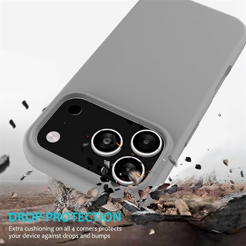 Image of ArmourPro Silicone Back Case for iPhone 17 Pro Max, Soft-Touch Case | Light Gray